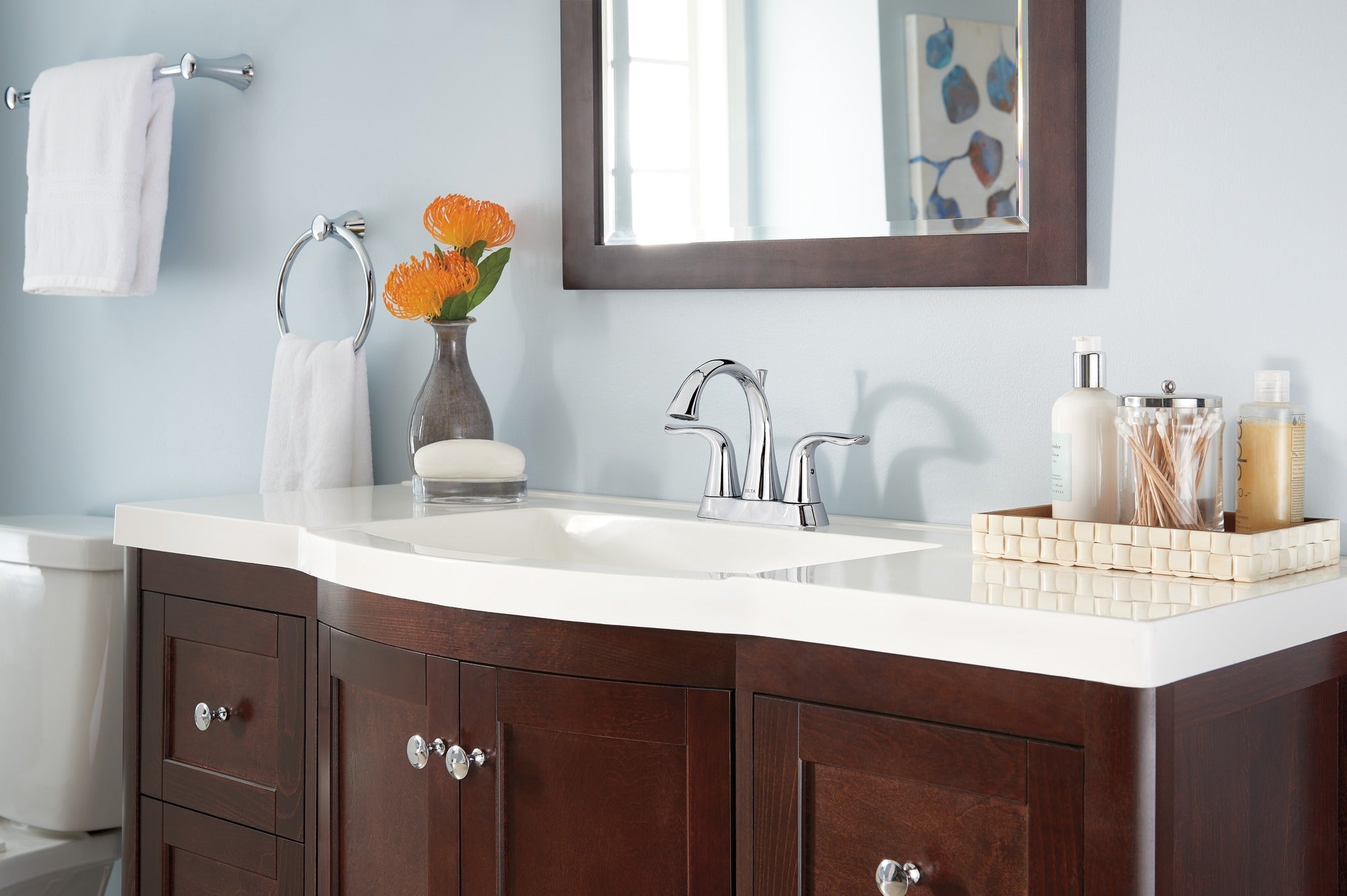 Delta Lahara® Two Handle Centerset Bathroom Faucet