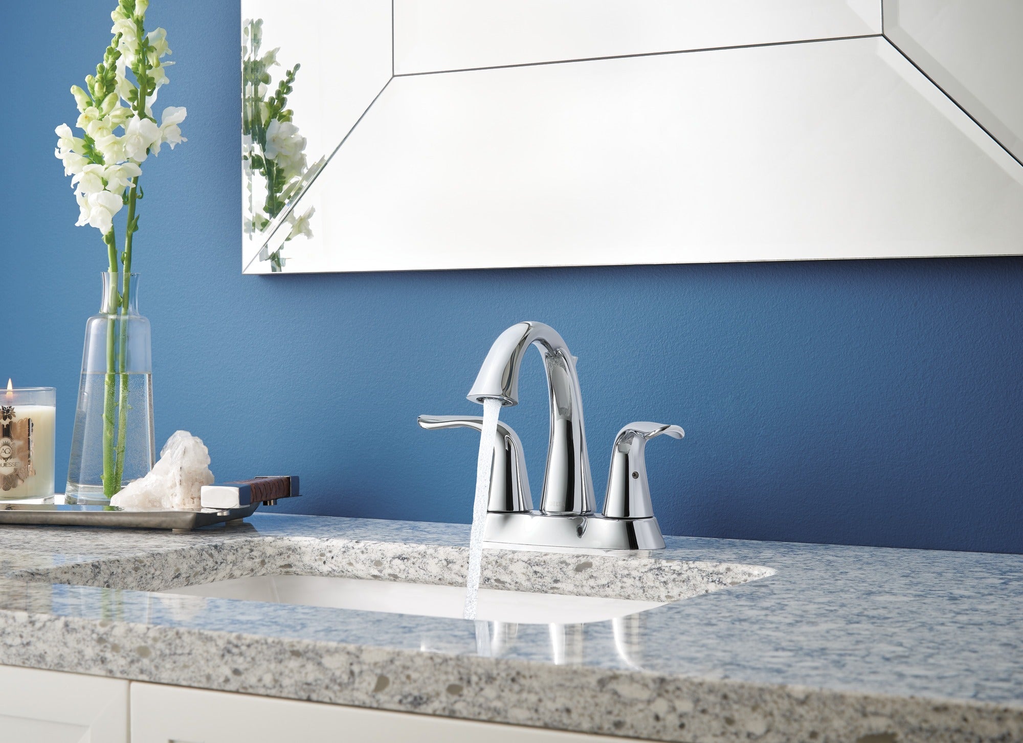 Delta Lahara® Two Handle Centerset Bathroom Faucet