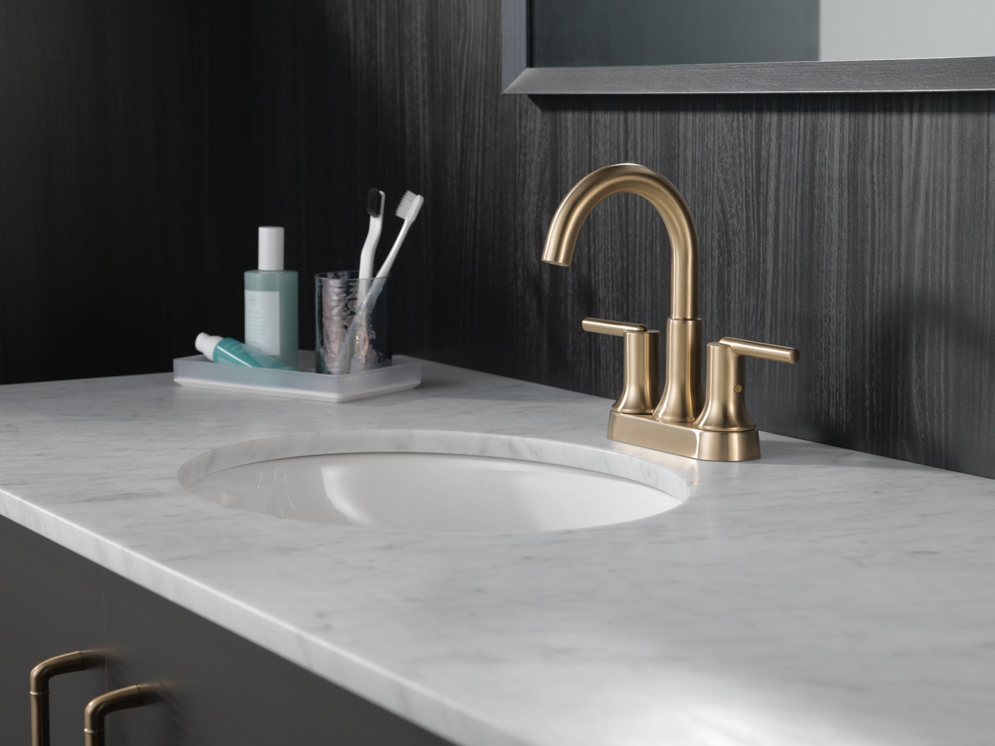Delta Trinsic® Two Handle Centerset Bathroom Faucet