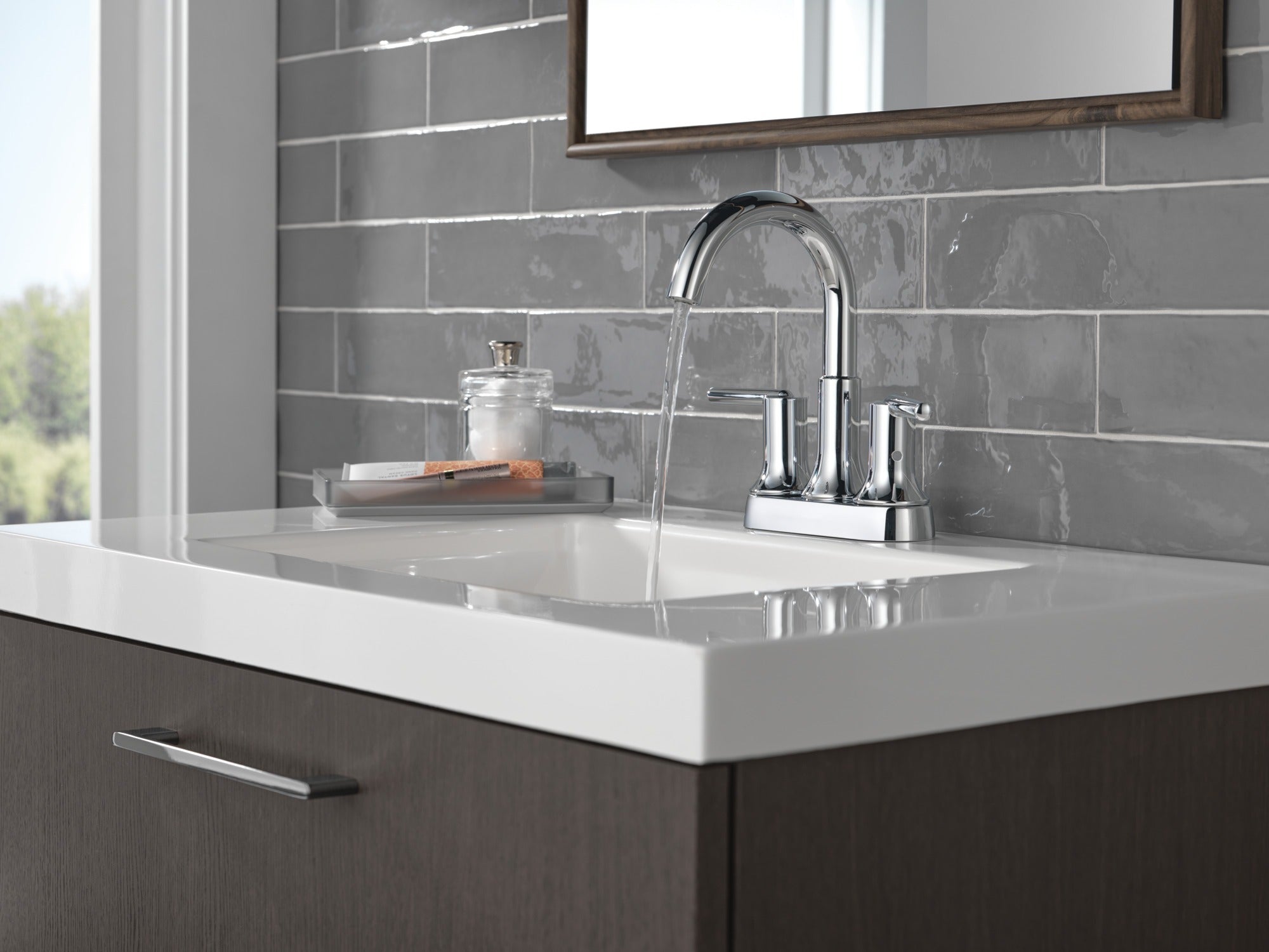 Delta Trinsic® Two Handle Centerset Bathroom Faucet