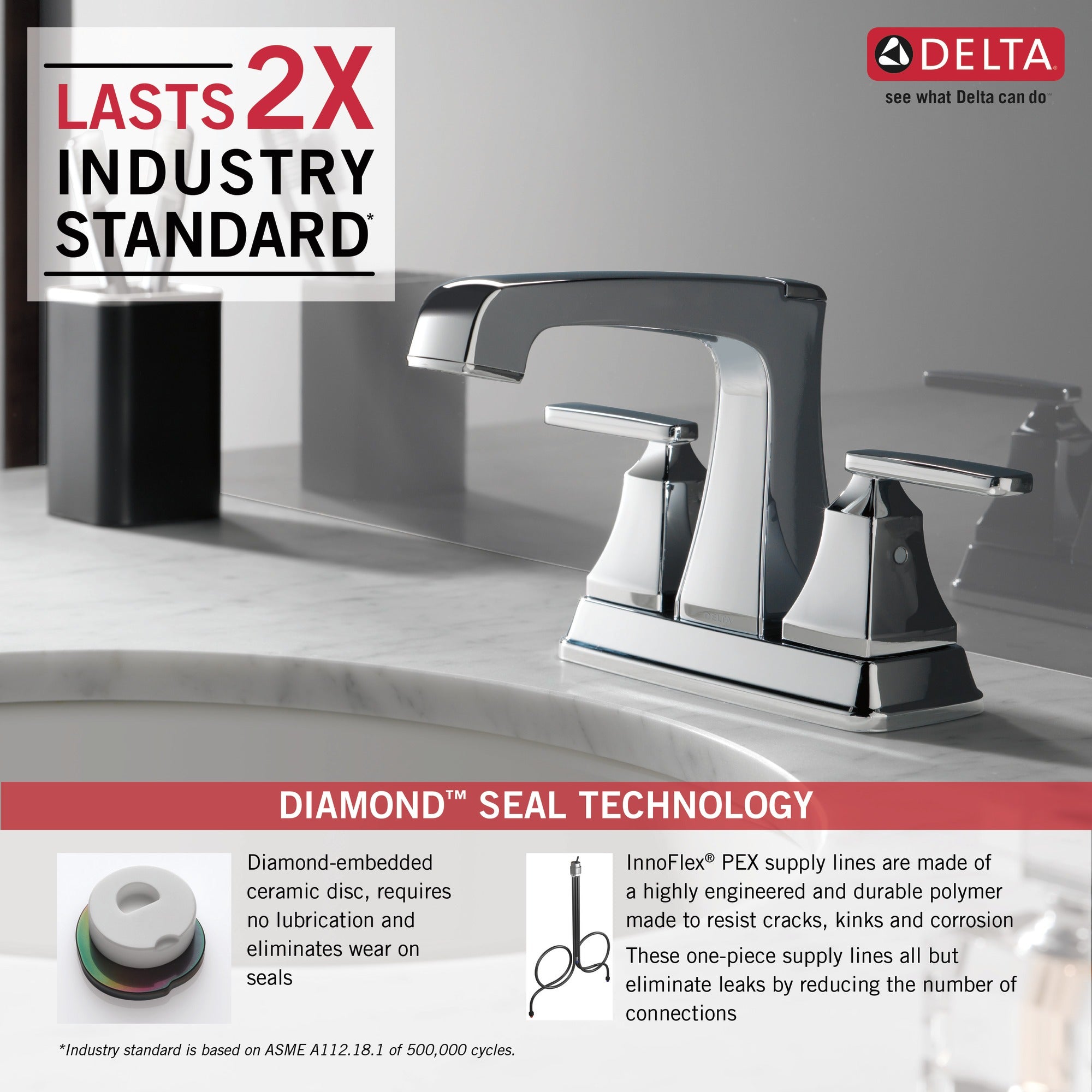 Delta Ashlyn® Two Handle Centerset Bathroom Faucet