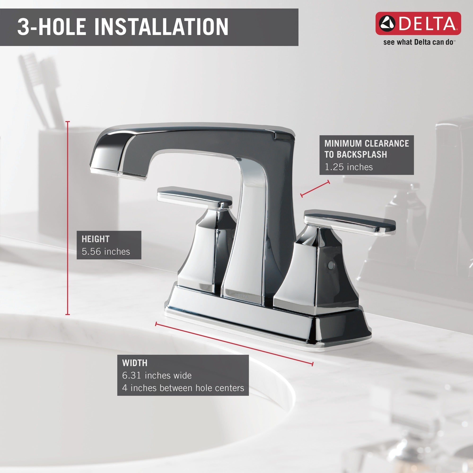 Delta Ashlyn® Two Handle Centerset Bathroom Faucet