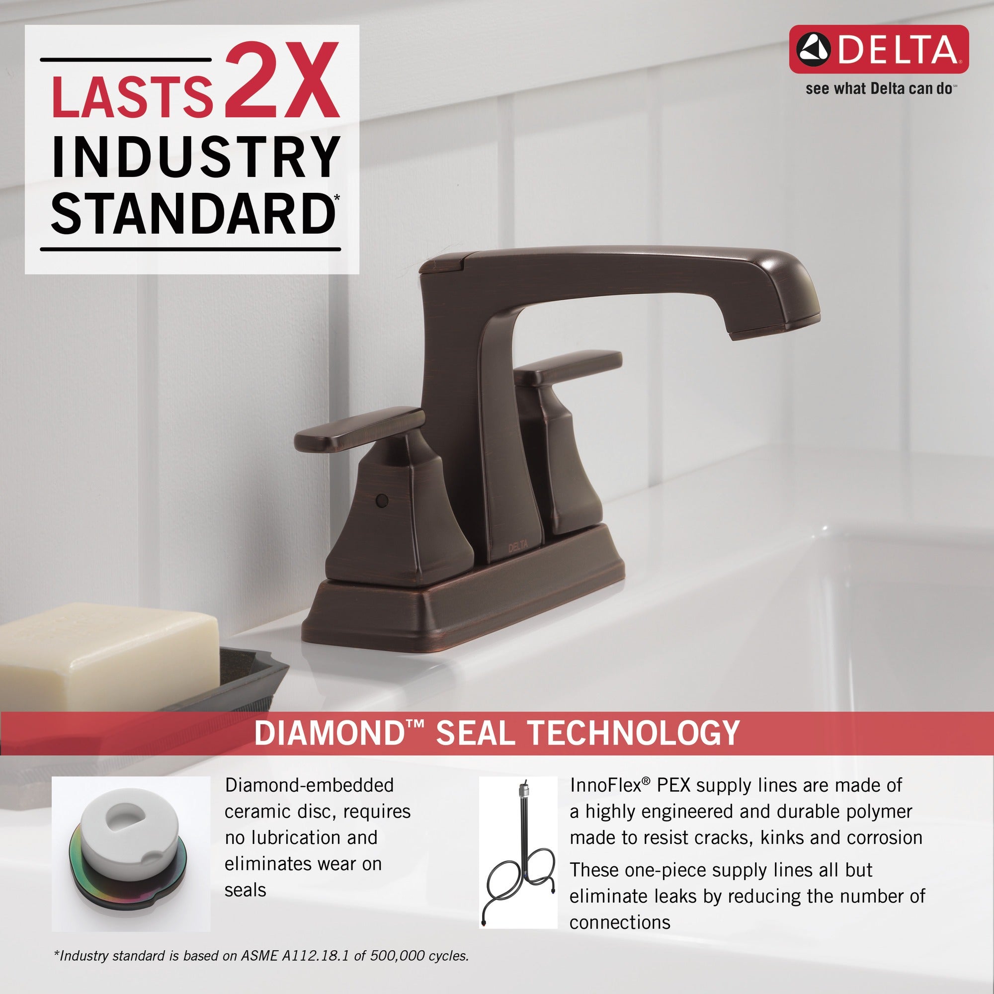 Delta Ashlyn® Two Handle Centerset Bathroom Faucet