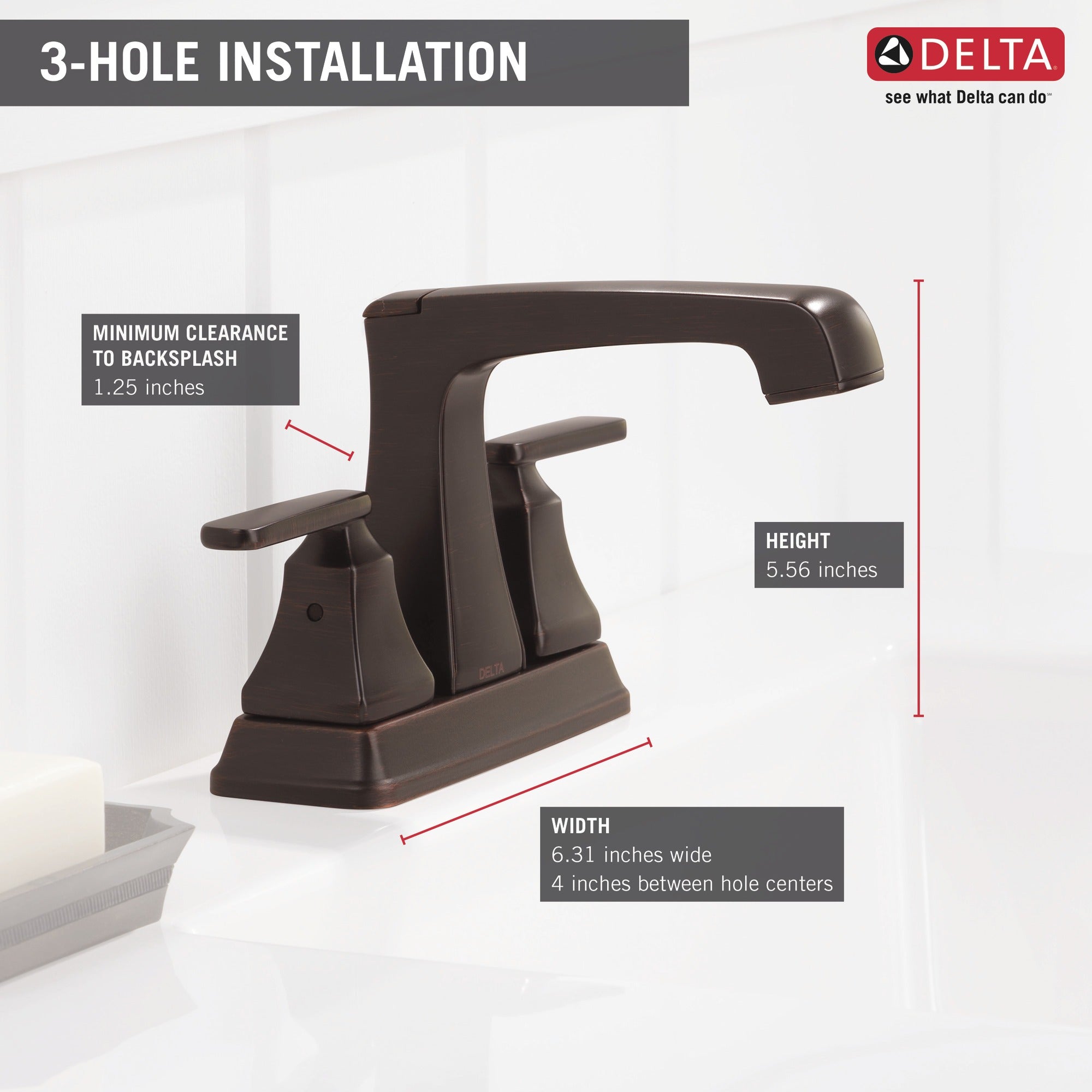 Delta Ashlyn® Two Handle Centerset Bathroom Faucet