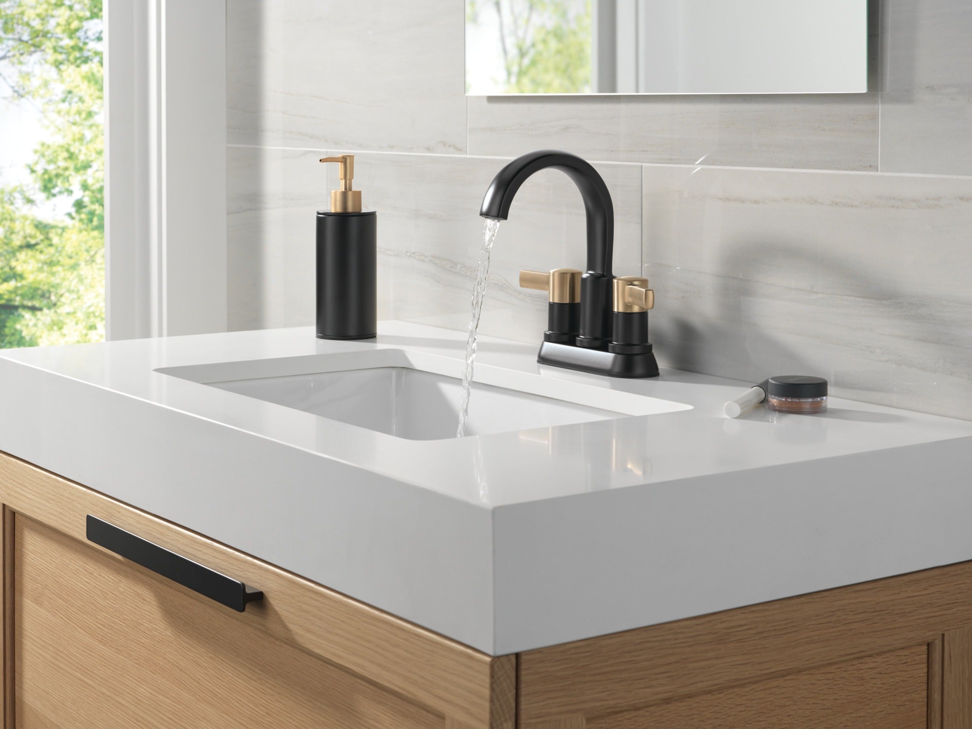 Delta Albion™ Two Handle Centerset Bathroom Faucet