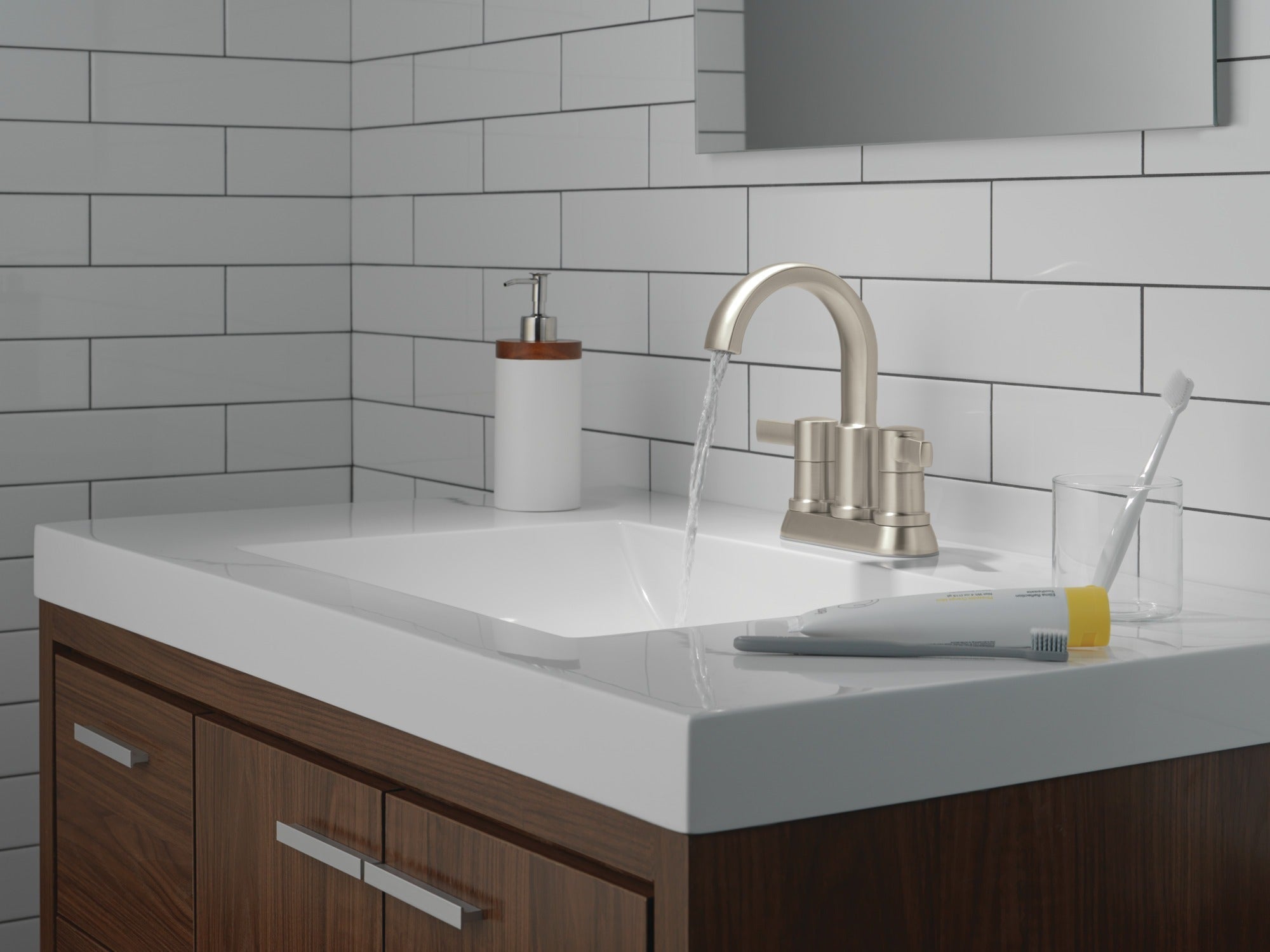Delta Albion™ Two Handle Centerset Bathroom Faucet