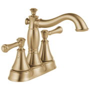 Delta Cassidy® Two Handle Centerset Bathroom Faucet - Metal Pop-Up