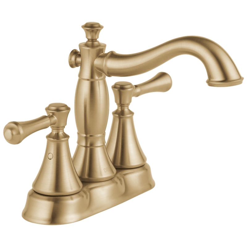 Delta Cassidy® Two Handle Centerset Bathroom Faucet - Metal Pop-Up