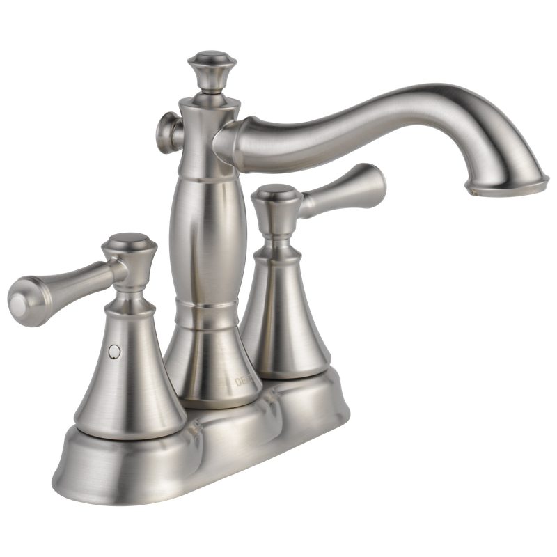 Delta Cassidy® Two Handle Centerset Bathroom Faucet - Metal Pop-Up
