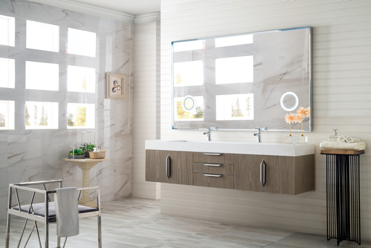 Columbia 72" Double Wall Mount Vanity Cabinet