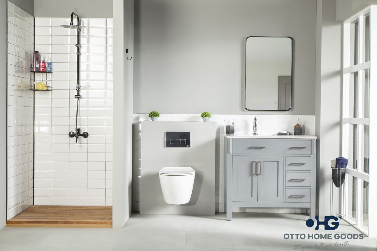 Fawna 36" Gray Bathroom Cabinet