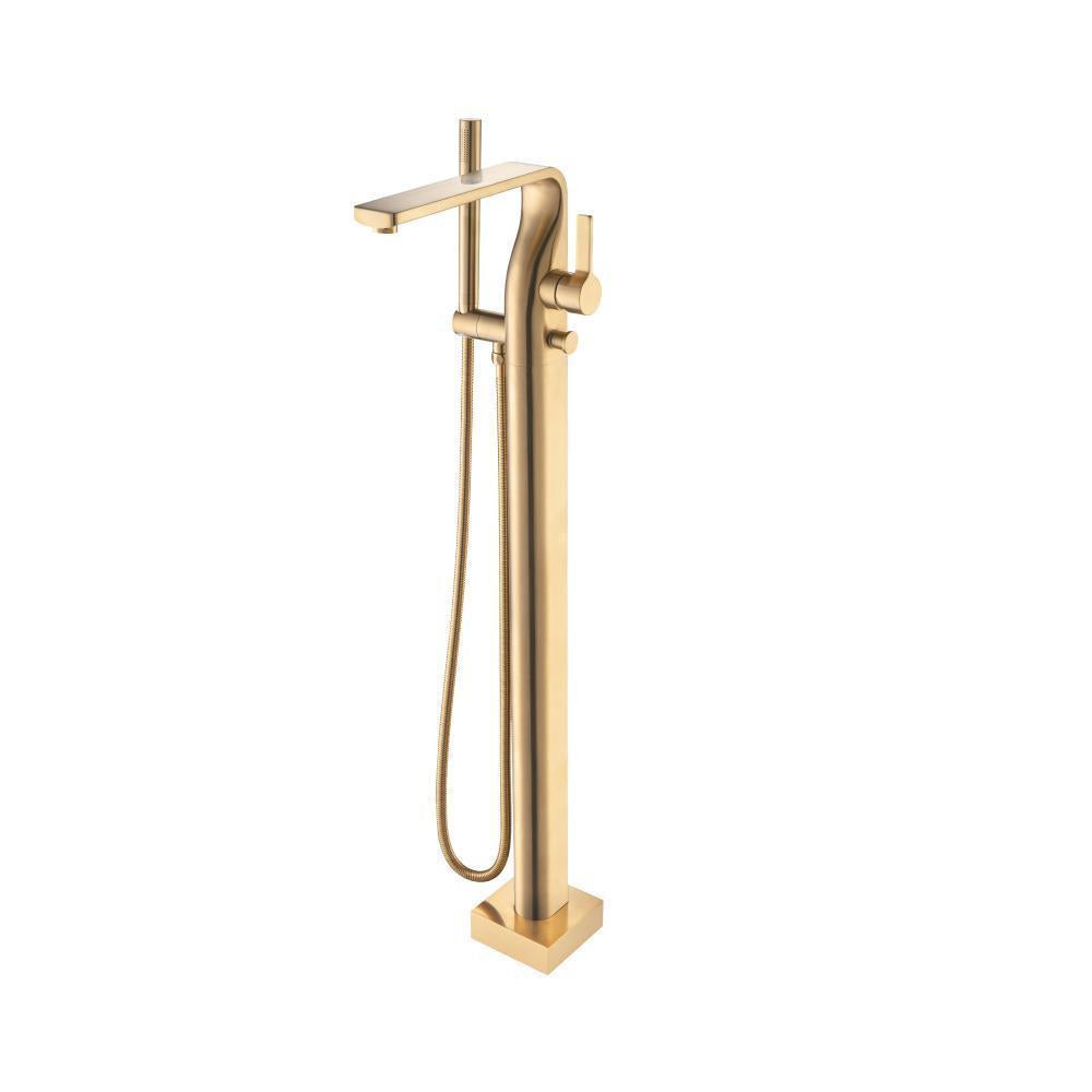 Flusso 260.1165 Freestanding Floor Mount Bathtub/Tub Filler With Hand Shower