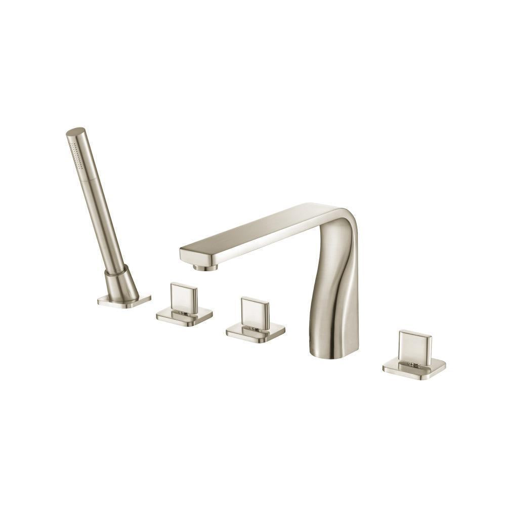 Flusso 260.2420 Five Hole Deck Mounted Roman Tub Faucet With Hand Shower