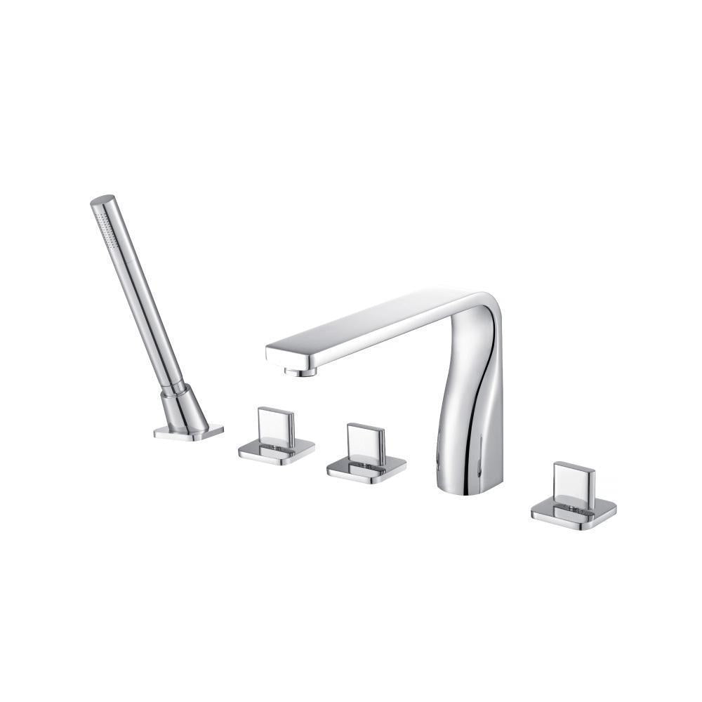 Flusso 260.2420 Five Hole Deck Mounted Roman Tub Faucet With Hand Shower