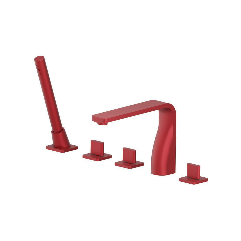 Flusso 260.2420 Five Hole Deck Mounted Roman Tub Faucet With Hand Shower