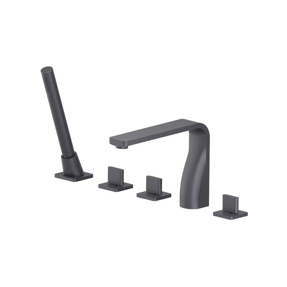 Flusso 260.2420 Five Hole Deck Mounted Roman Tub Faucet With Hand Shower