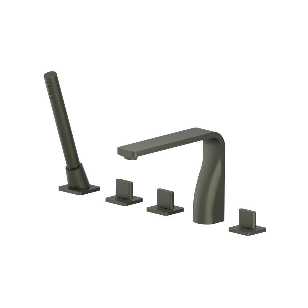 Flusso 260.2420 Five Hole Deck Mounted Roman Tub Faucet With Hand Shower