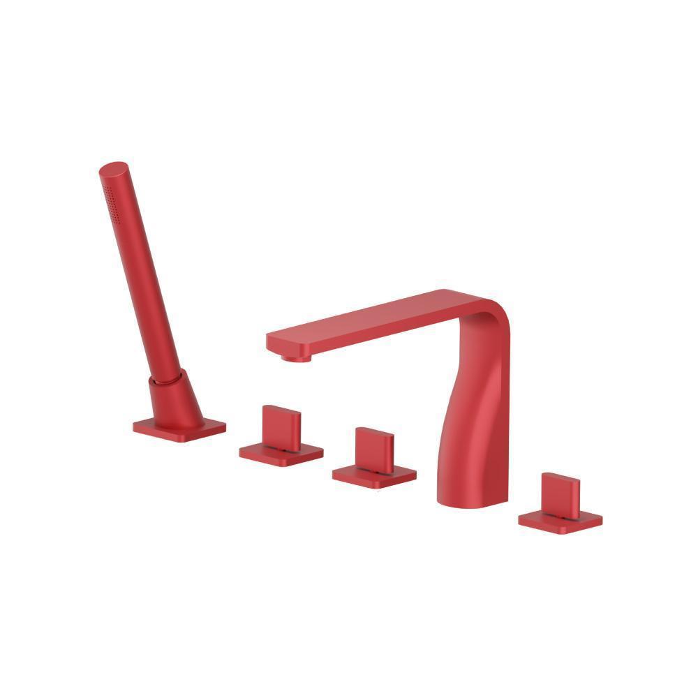 Flusso 260.2420 Five Hole Deck Mounted Roman Tub Faucet With Hand Shower