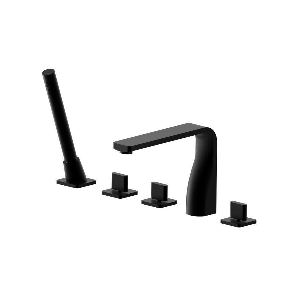 Flusso 260.2420 Five Hole Deck Mounted Roman Tub Faucet With Hand Shower