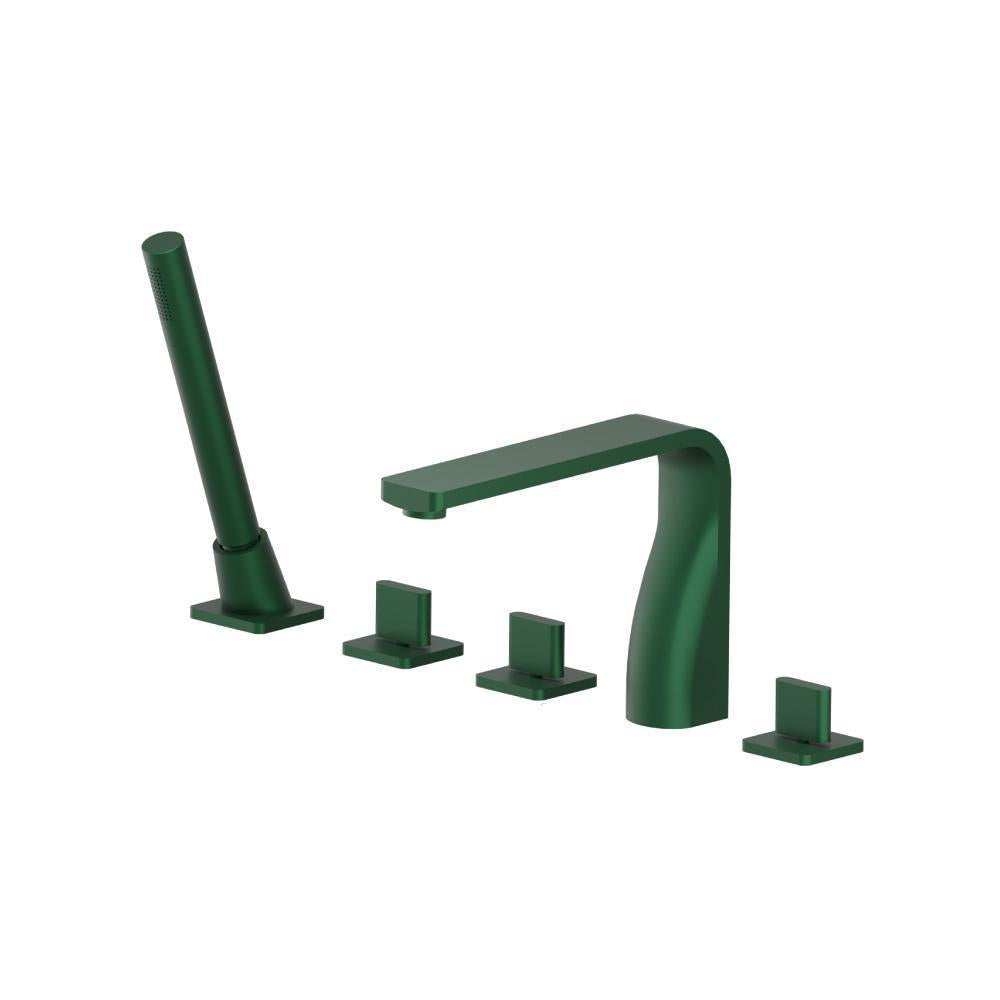 Flusso 260.2420 Five Hole Deck Mounted Roman Tub Faucet With Hand Shower