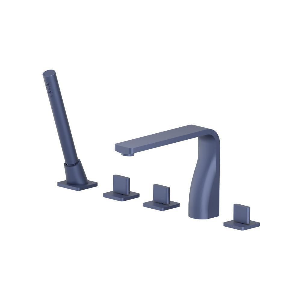 Flusso 260.2420 Five Hole Deck Mounted Roman Tub Faucet With Hand Shower