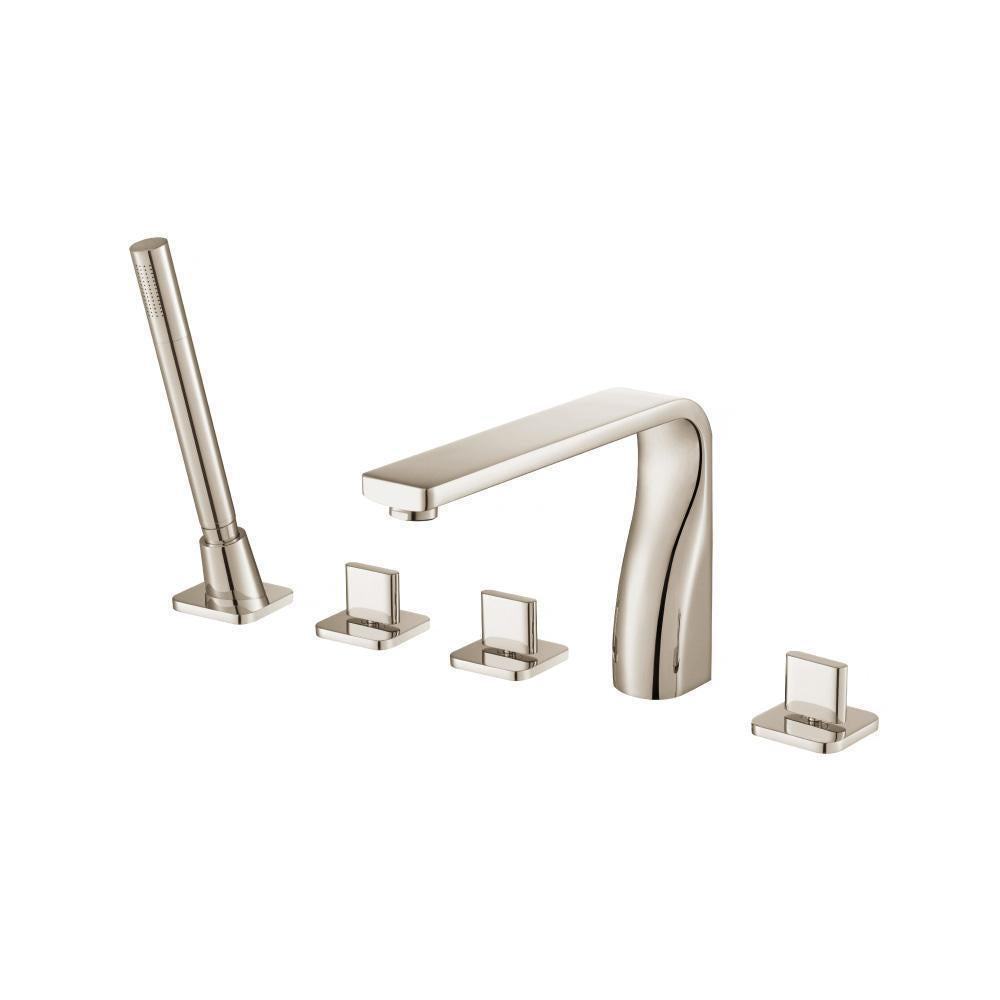 Flusso 260.2420 Five Hole Deck Mounted Roman Tub Faucet With Hand Shower