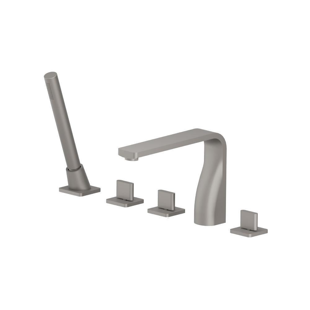Flusso 260.2420 Five Hole Deck Mounted Roman Tub Faucet With Hand Shower