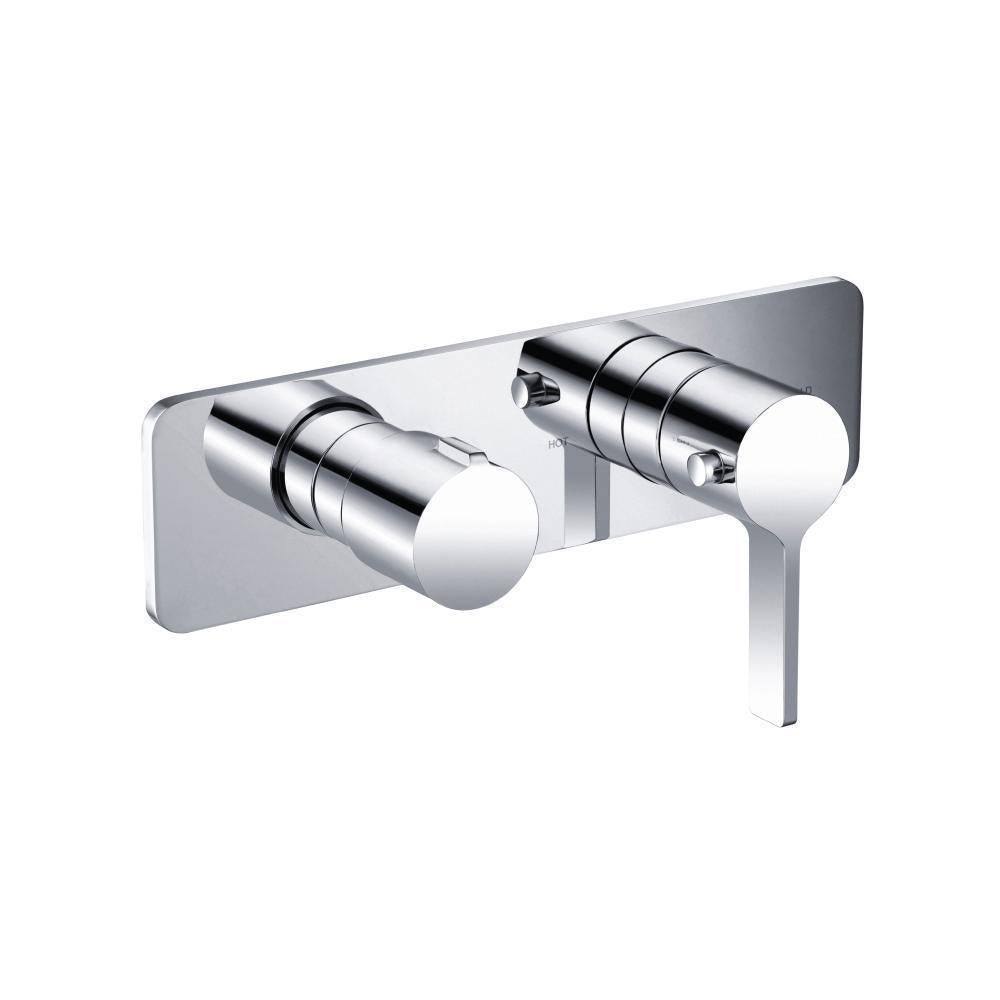 Flusso 260.2705 3/4" Horizontal Thermostatic Shower Valve & Trim - 3 Output