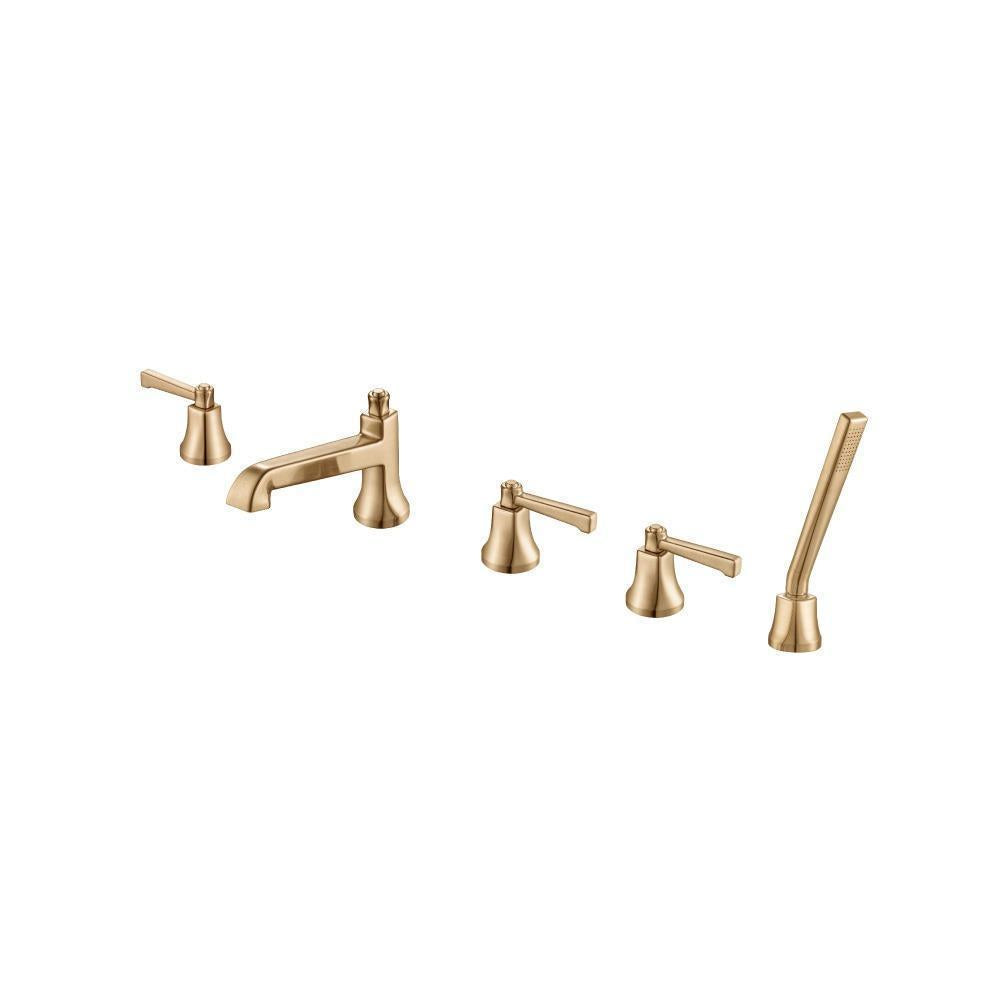 Flusso 270.2421 Five Hole Deck Mounted Roman Tub Faucet With Hand Shower