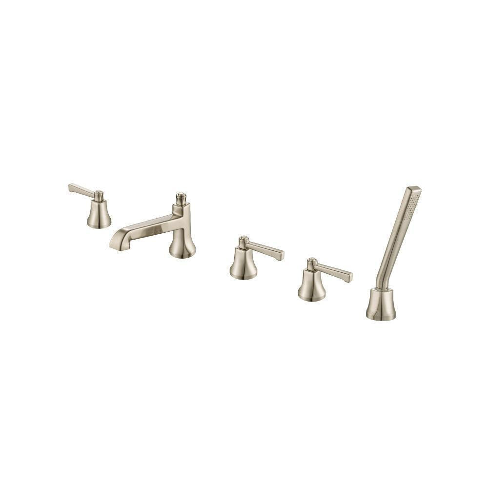Flusso 270.2421 Five Hole Deck Mounted Roman Tub Faucet With Hand Shower