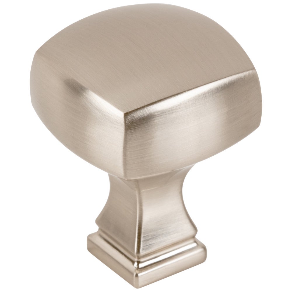 Hardware Resources 1-1/8" Overall Length Satin Nickel Square Audrey Cabinet Knob