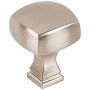 Hardware Resources 1-1/8" Overall Length Satin Nickel Square Audrey Cabinet Knob