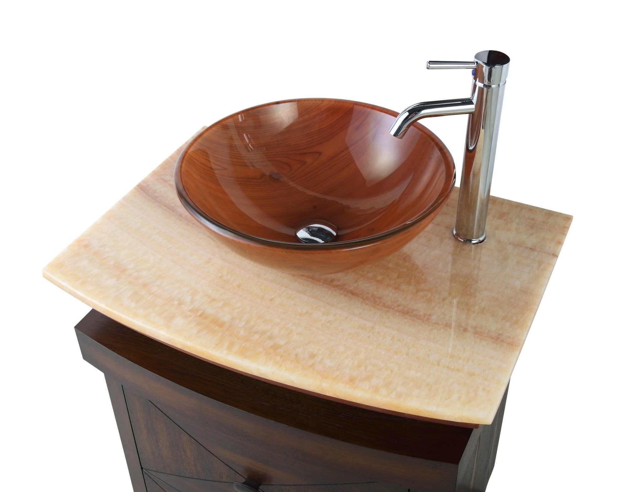 Chans Furniture SW-029 28" Benton Collection Onyx counter top Verdana Vessel Sink Bathroom Vanity