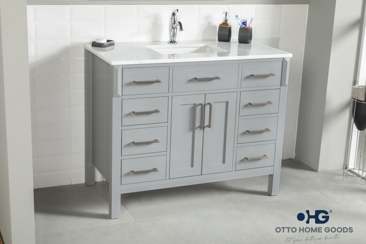 Fawna 42" Gray Bathroom Cabinet