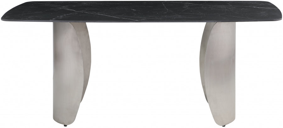 Niya 71" Sintered Stone Top And Steel Base Dining Table