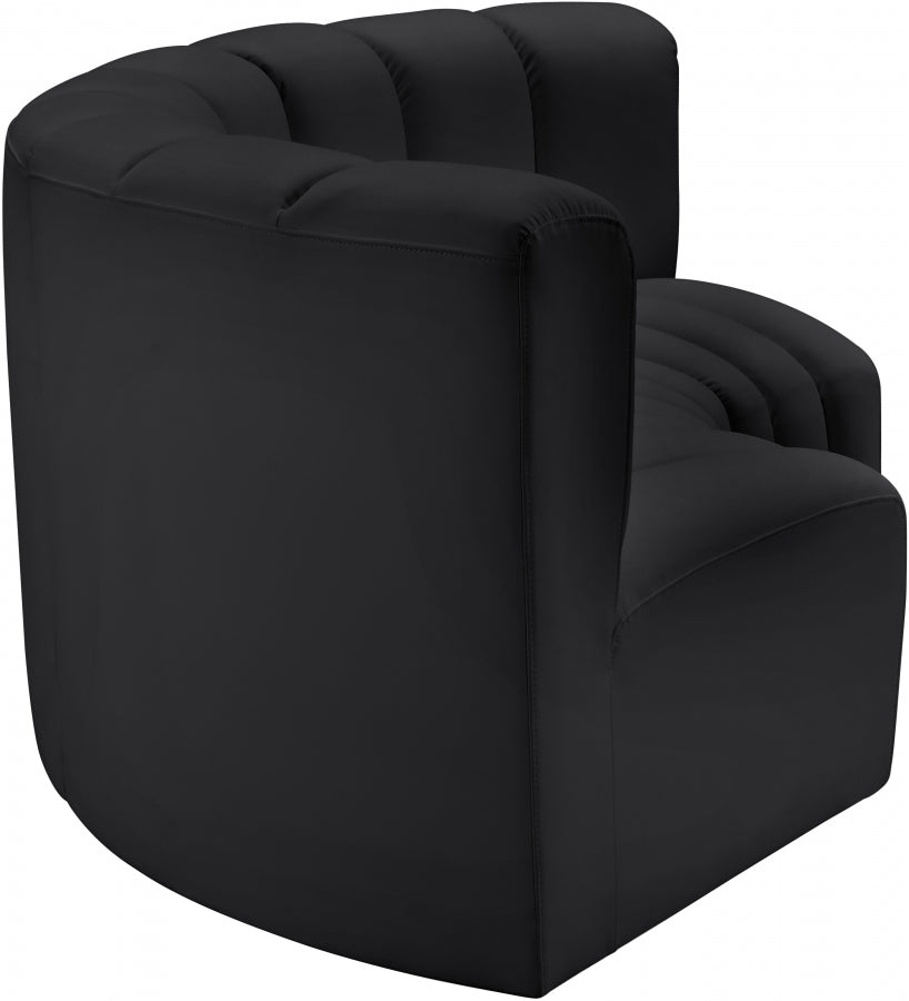 Arc 80" Vegan Leather Upholstered 3pc. Modular Sectional