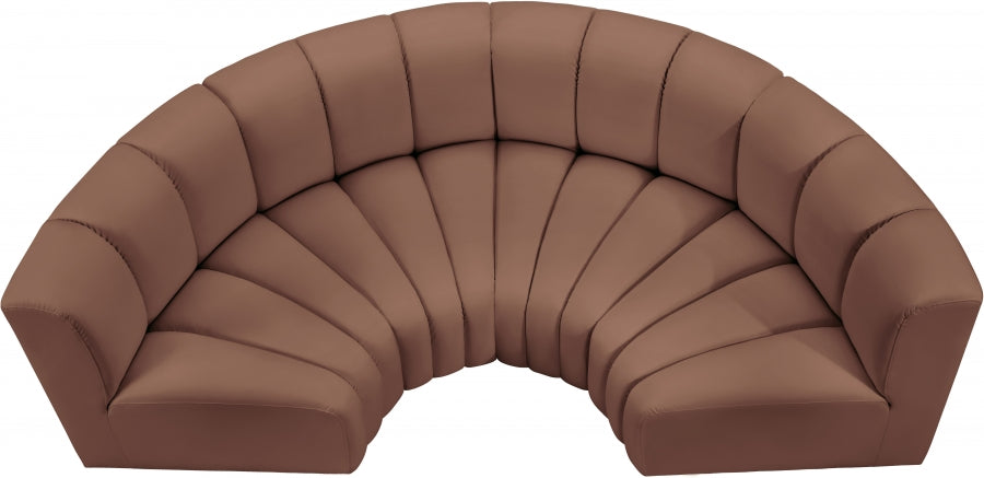 Arc 88" Vegan Leather Upholstered 4pc. Modular Sectional