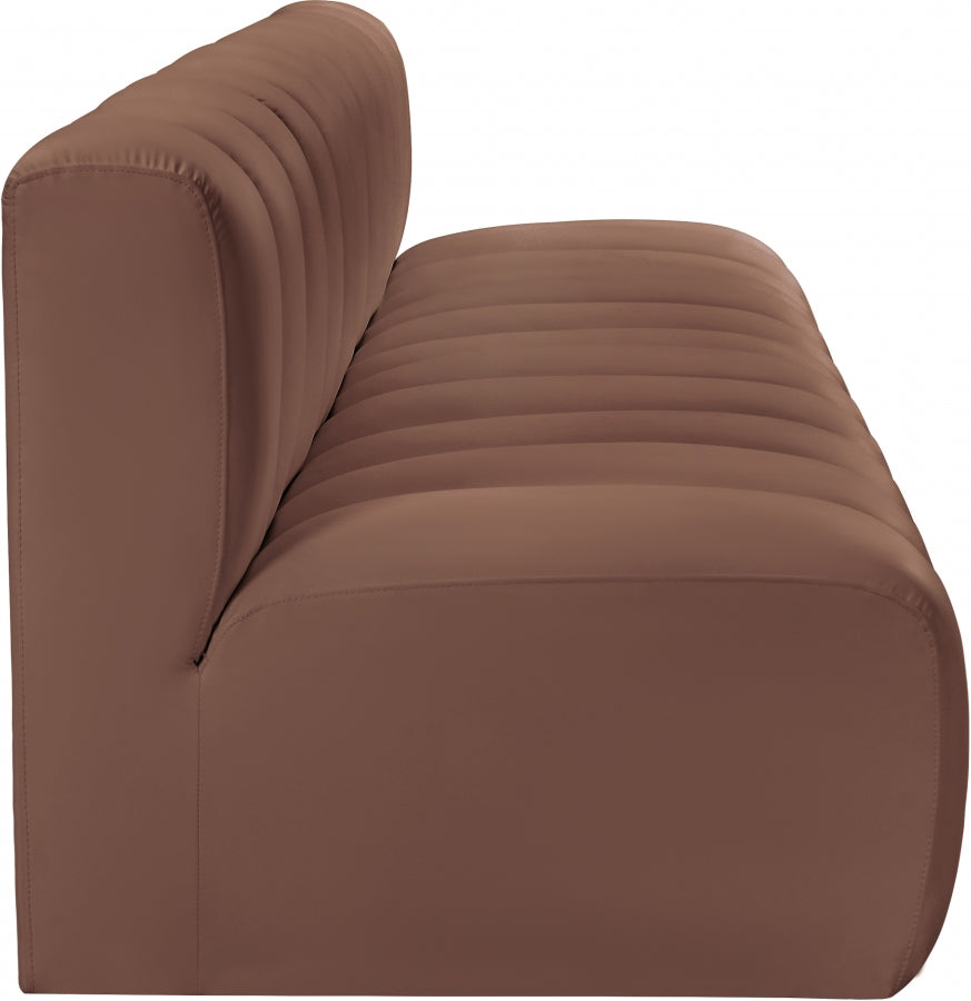 Arc 119" Vegan Leather Upholstered 4pc. Modular Sectional