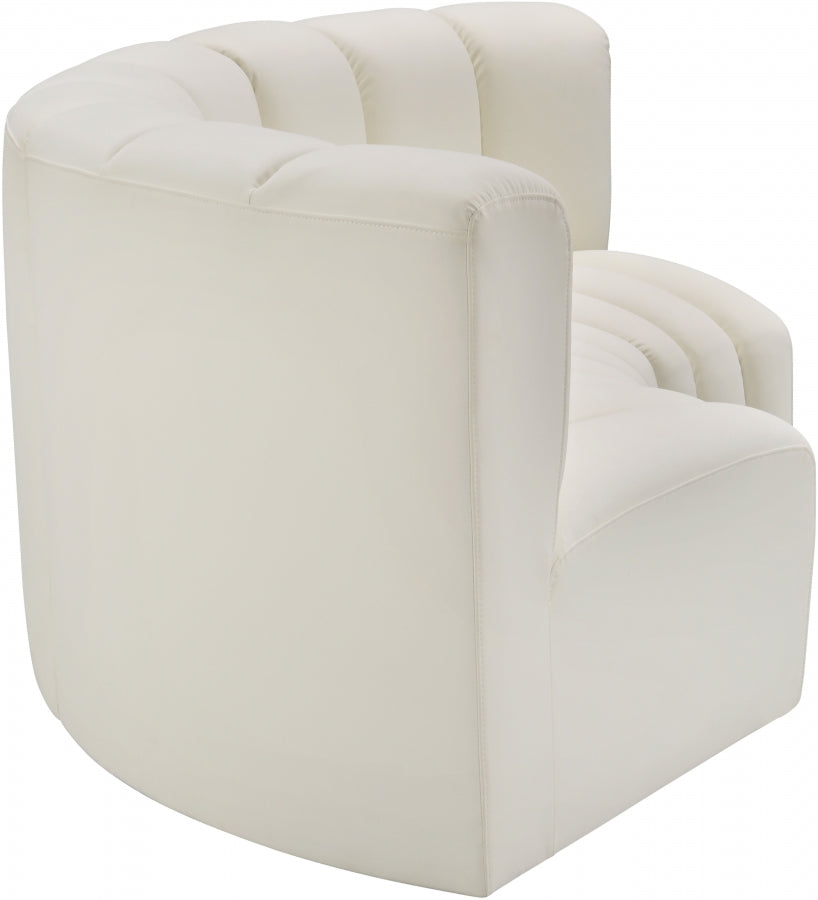 Arc 80" Vegan Leather Upholstered 3pc. Modular Sectional