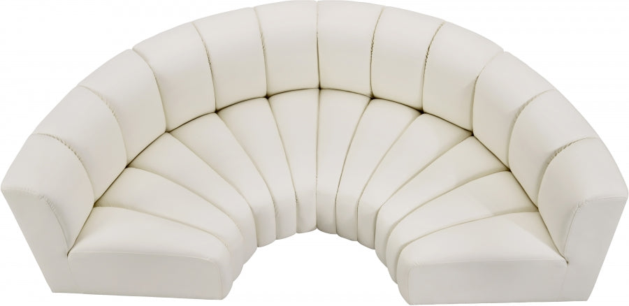 Arc 88" Vegan Leather Upholstered 4pc. Modular Sectional