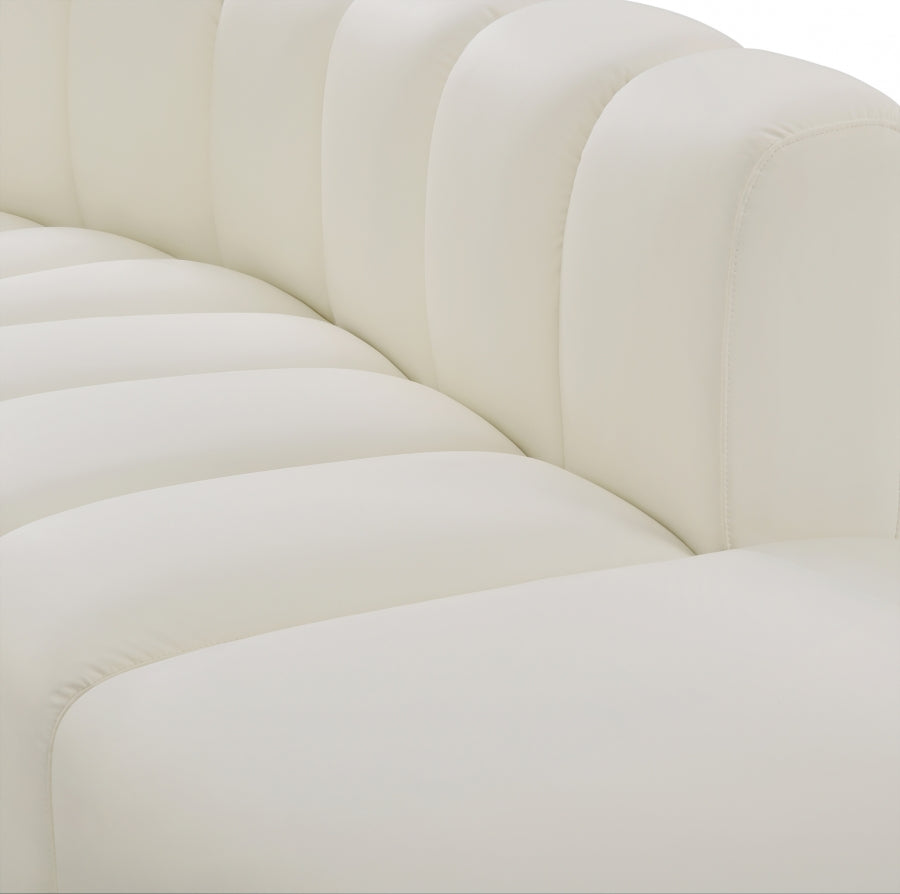 Arc 104" Vegan Leather Upholstered 4pc. Modular Sectional