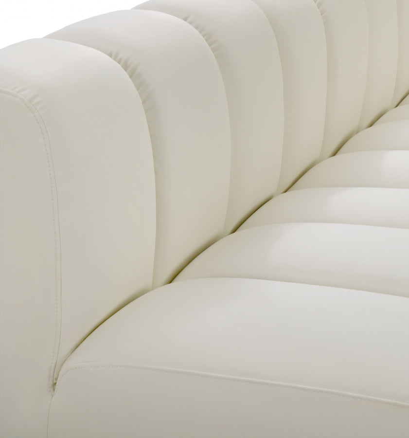 Arc 104" Vegan Leather Upholstered 4pc. Modular Sectional