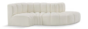 Arc 104" Vegan Leather Upholstered 4pc. Modular Sectional