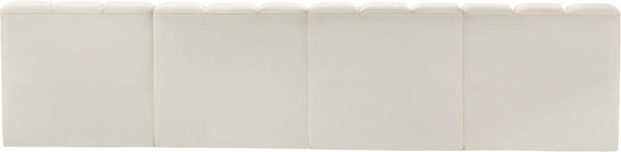 Arc 119" Vegan Leather Upholstered 4pc. Modular Sectional