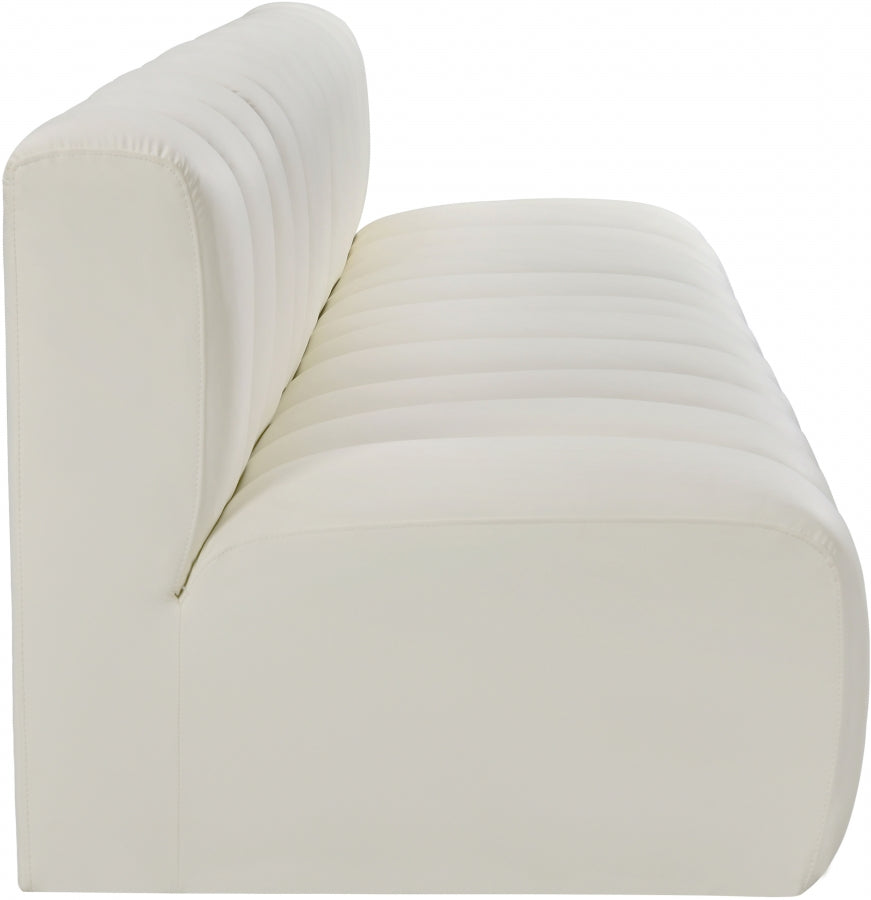 Arc 119" Vegan Leather Upholstered 4pc. Modular Sectional