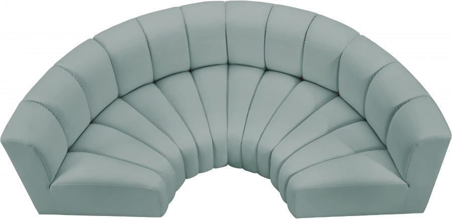 Arc 88" Vegan Leather Upholstered 4pc. Modular Sectional