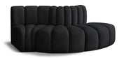 Arc 77" Velvet Upholstered 3pc. Modular Sectional