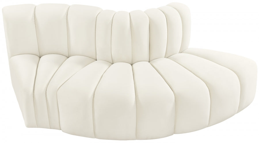 Arc 77" Velvet Upholstered 3pc. Modular Sectional