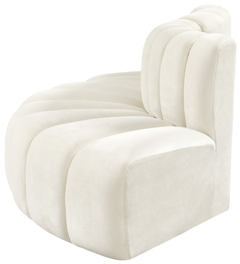 Arc 77" Velvet Upholstered 3pc. Modular Sectional
