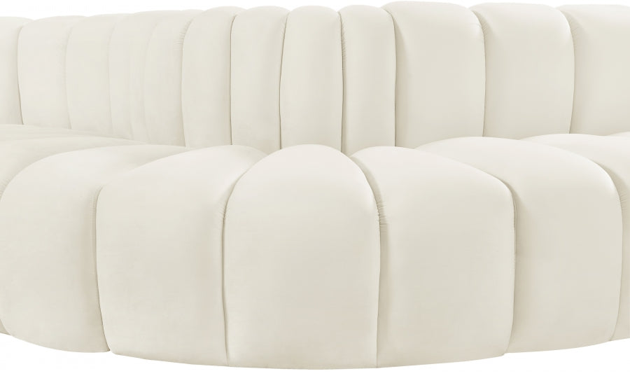 Arc 145" Velvet Upholstered 6pc. Modular Sectional